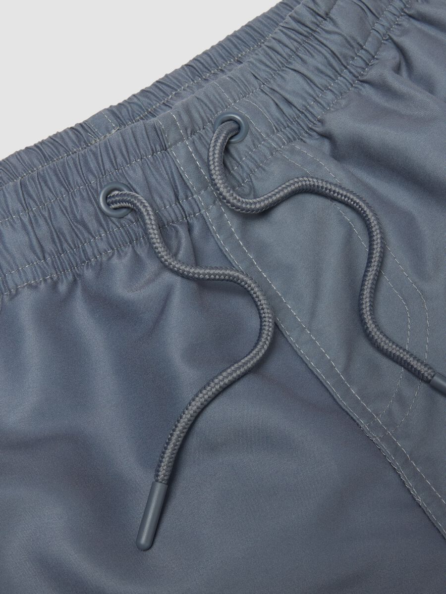 Kids' Grey Swim Shorts Regular Fit with One Piece Print_2