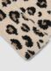 Cappello beige in lana elasticizzato con fantasia animalier_1