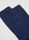 Blue Midi Cotton Blend Socks_1