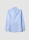 Light blue pure compact cotton shirt with classic collar, slim fit_1
