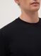 Black long sleeve stretch cotton regular fit T-shirt_3