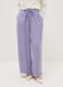 Regular fit purple pure cotton trousers_1