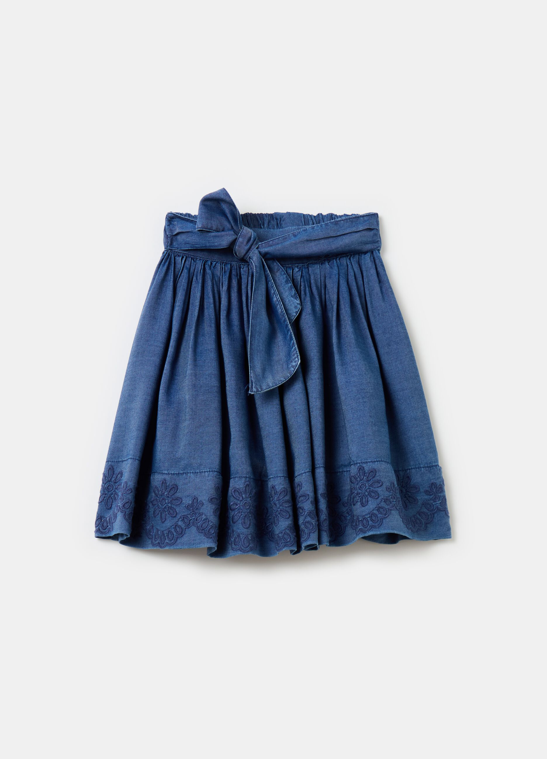 Skirt in TENCEL™ Lyocell with embroidery