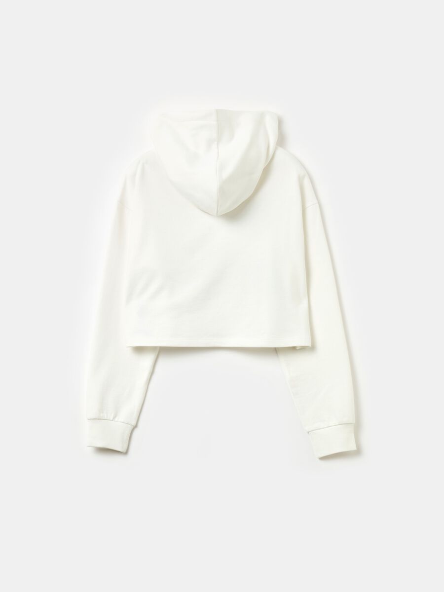 Crop sweatshirt with hood and print_4