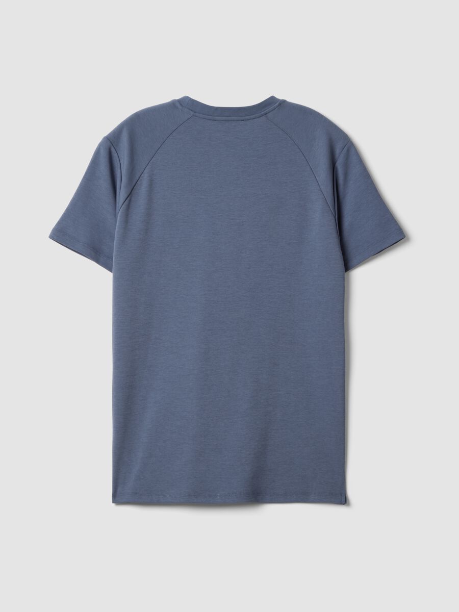 T-shirt grigia in misto cotone traspirante e ad asciugatura rapida_6