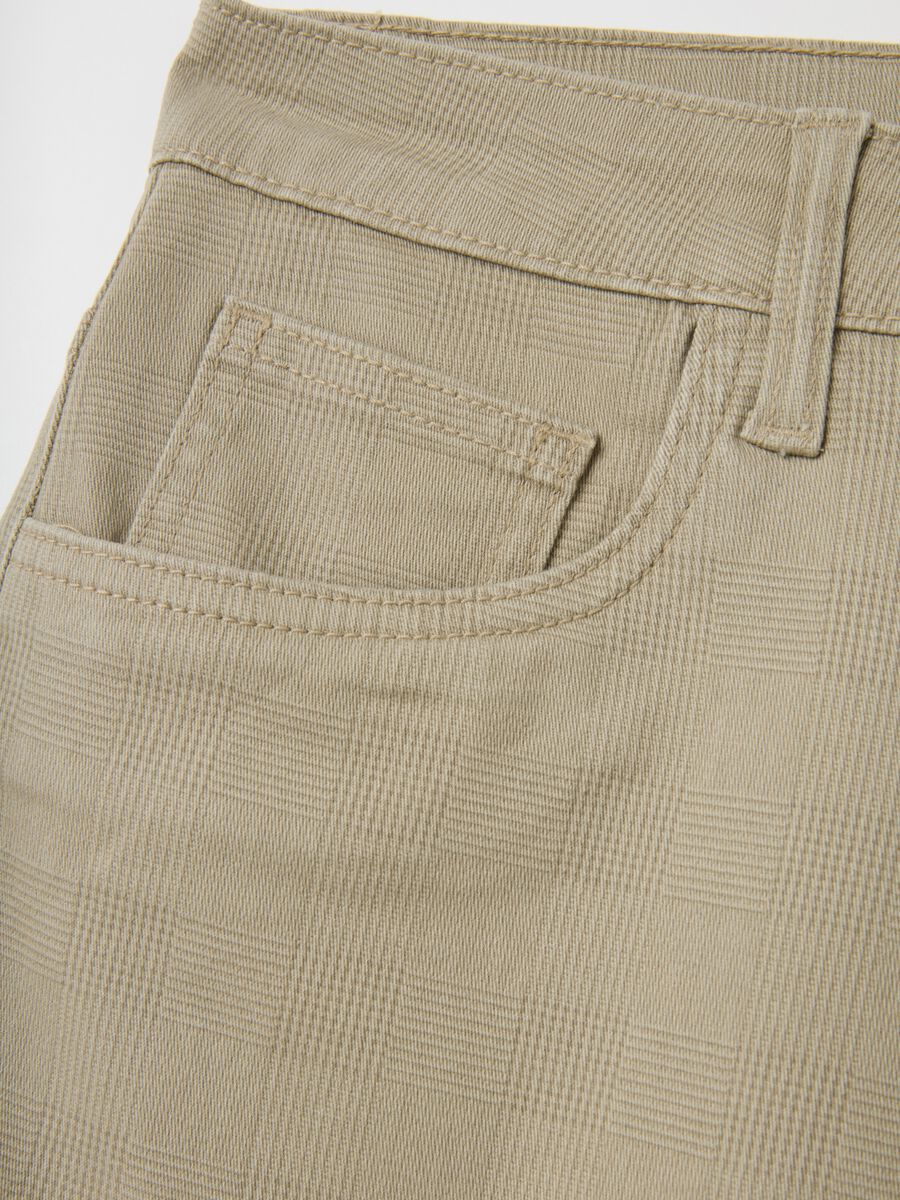 Men's Stretch Cotton Beige Shorts_1