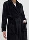 Black dressing gown with long sleeves and adjustable belt_3