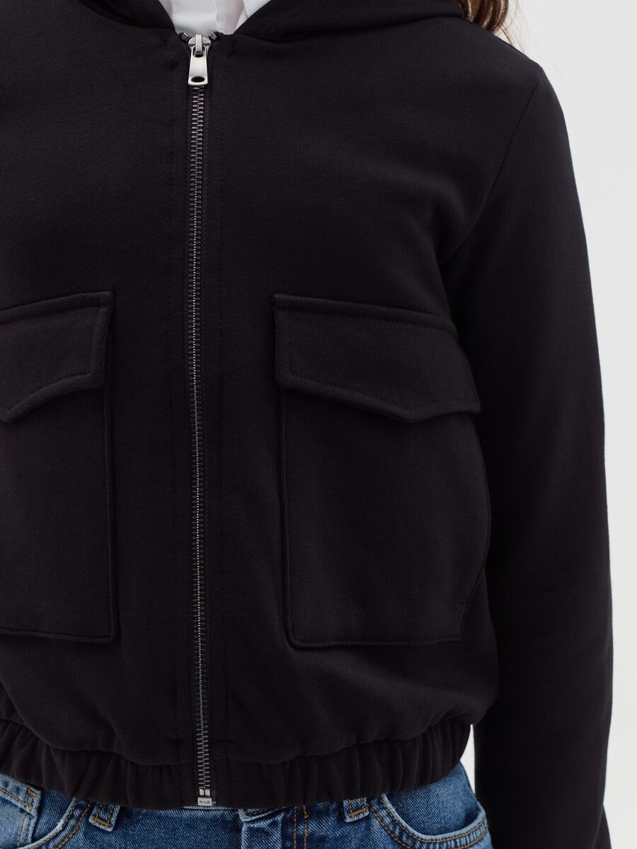 Full-zip con cappuccio e tasche_1