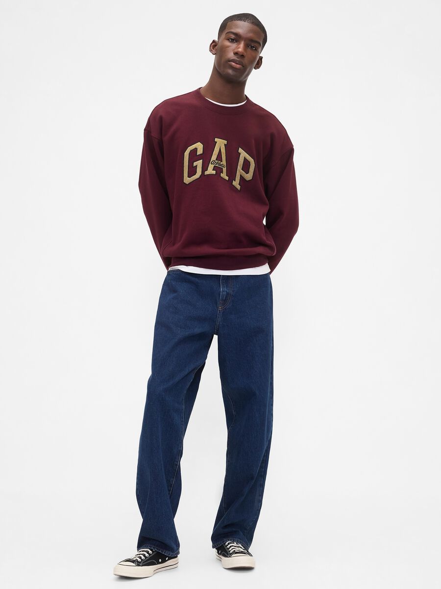 Red crew neck sweatshirt_2