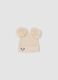 White wool-blend hat with two pom-poms and Minnie embroidery_0