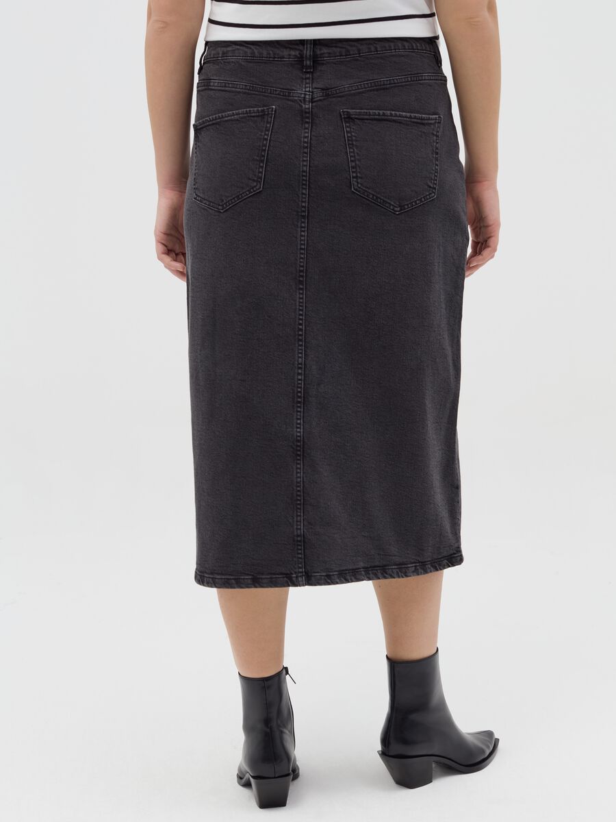 Curvy midi pencil skirt in denim_3