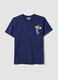 Blue short-sleeve pure cotton regular-fit T-shirt_0