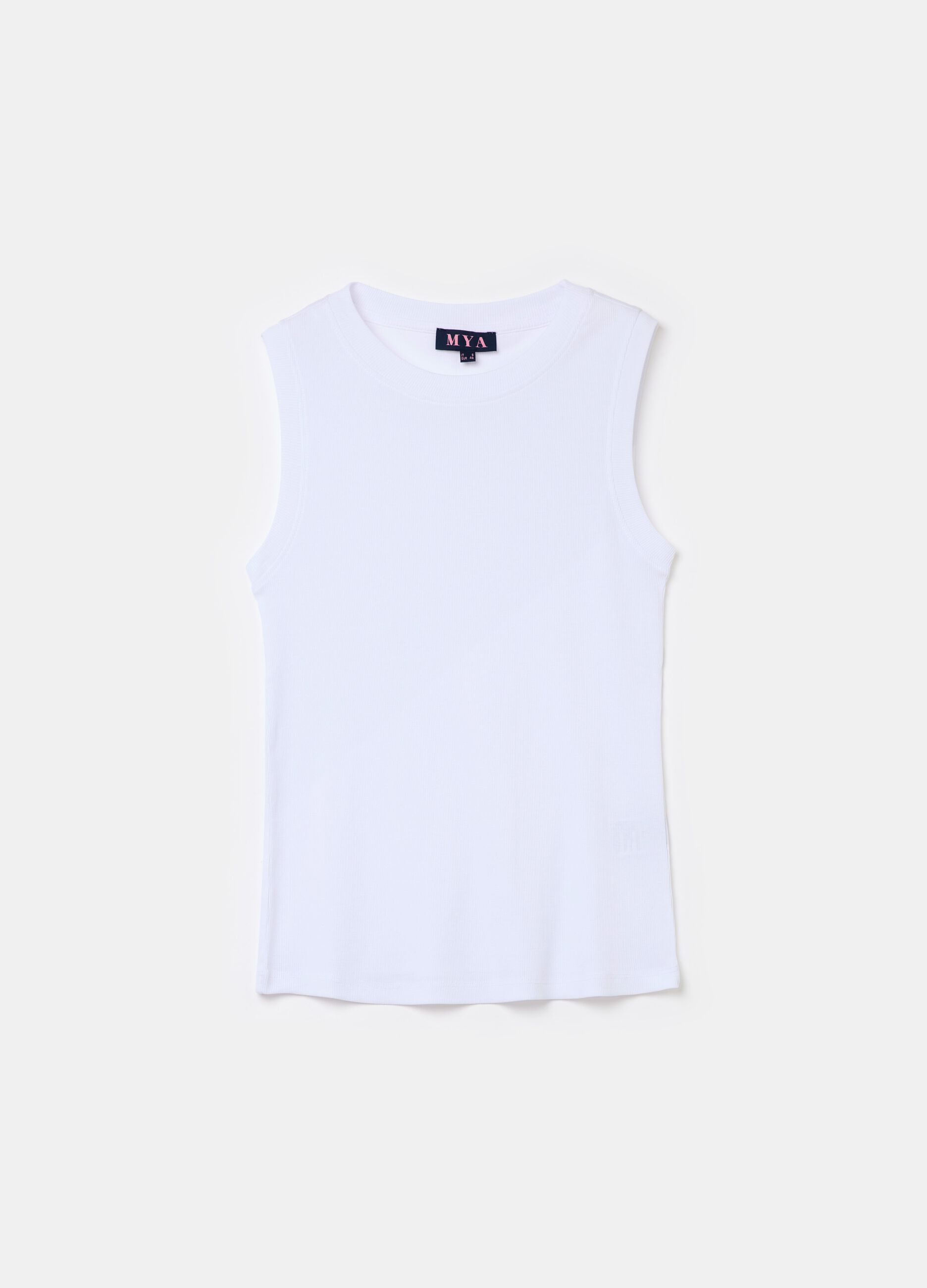 MYA Tank top a costine sottili Curvy