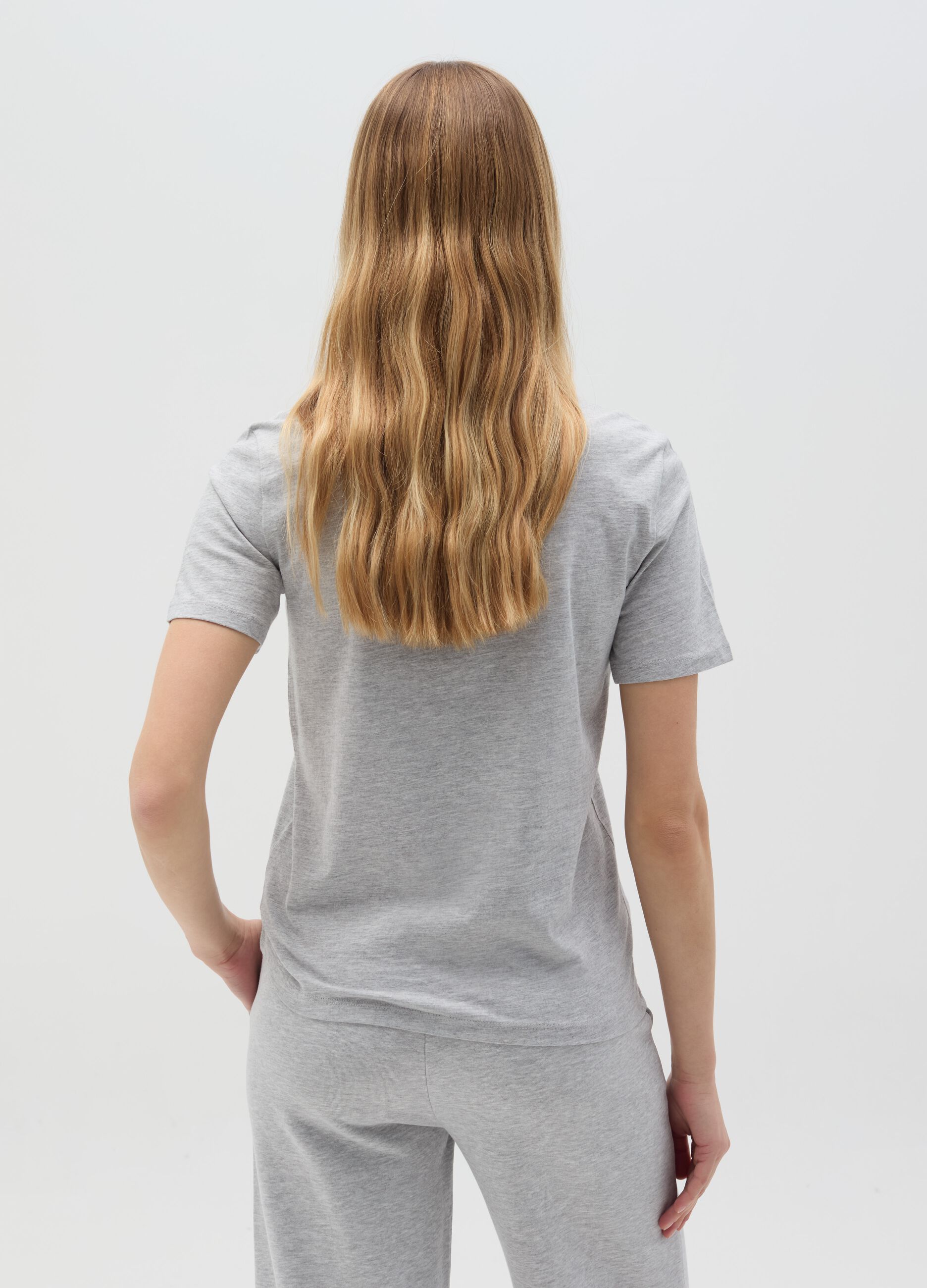 Organic cotton T-shirt with round neck