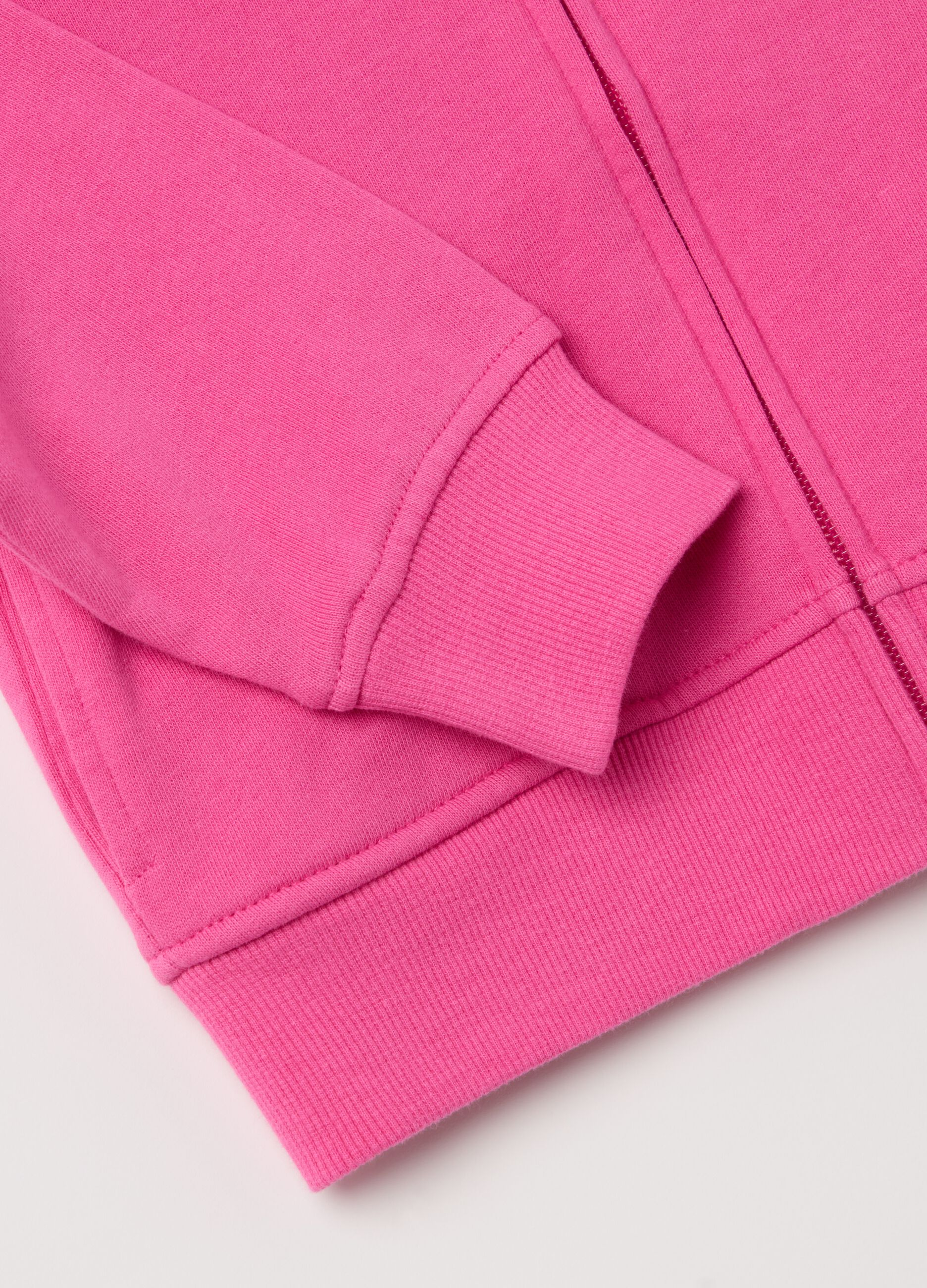 Full-zip sweatshirt in French terry with hood