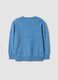 Blue pure cotton oversized crew-neck jumper for boys_1