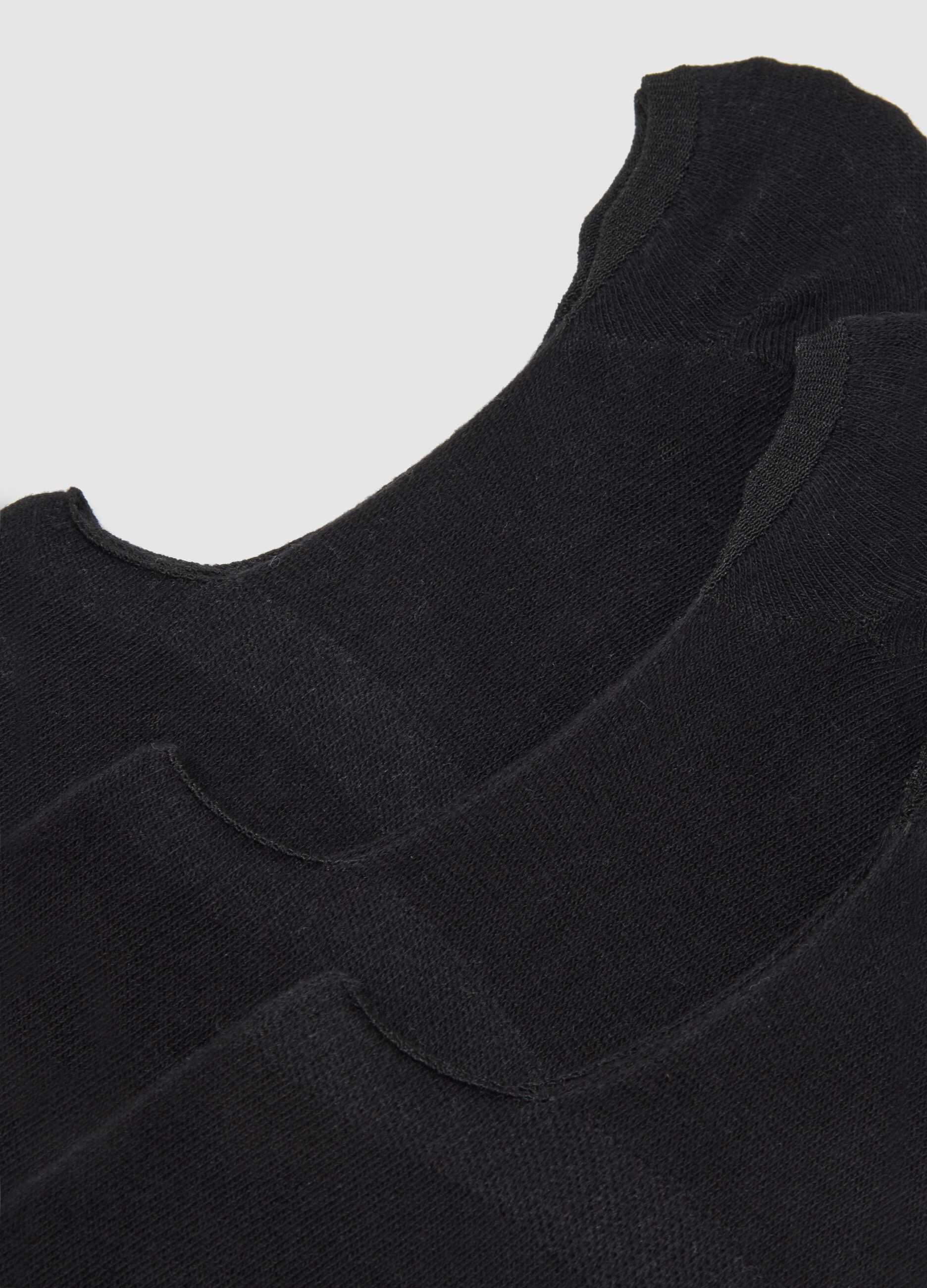 Black Cotton Blend Sock Set