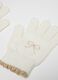 White girl's gloves with bow_1