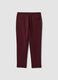 Red regular-fit stretch cotton trousers_2