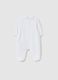 Organic cotton onesie with feet and print_1