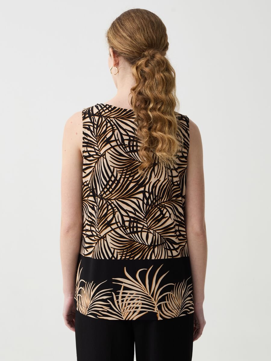 Tank top with tropical foliage print_1