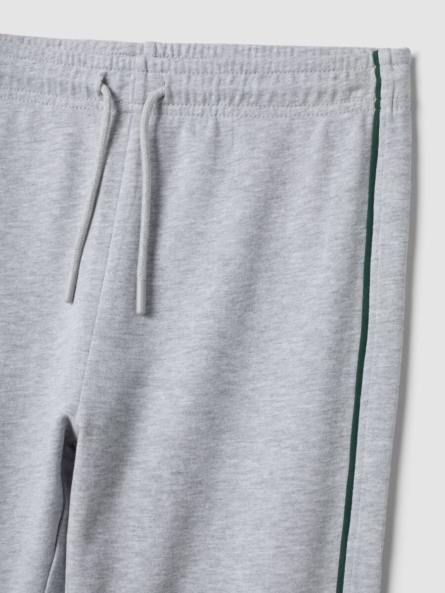 Pantaloni jogger grigi in puro cotone_2