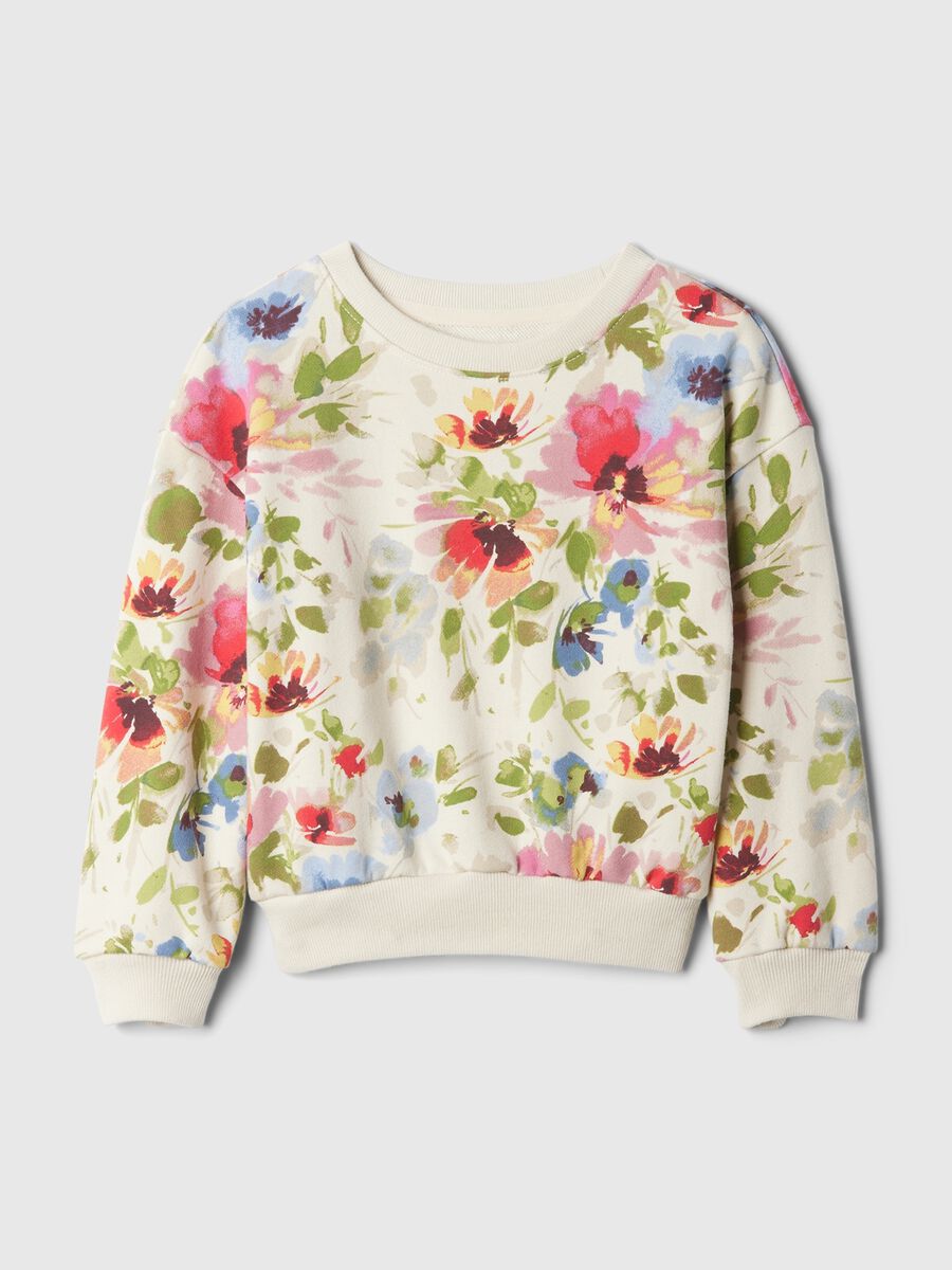 Floral sweatshirt in French terry_0