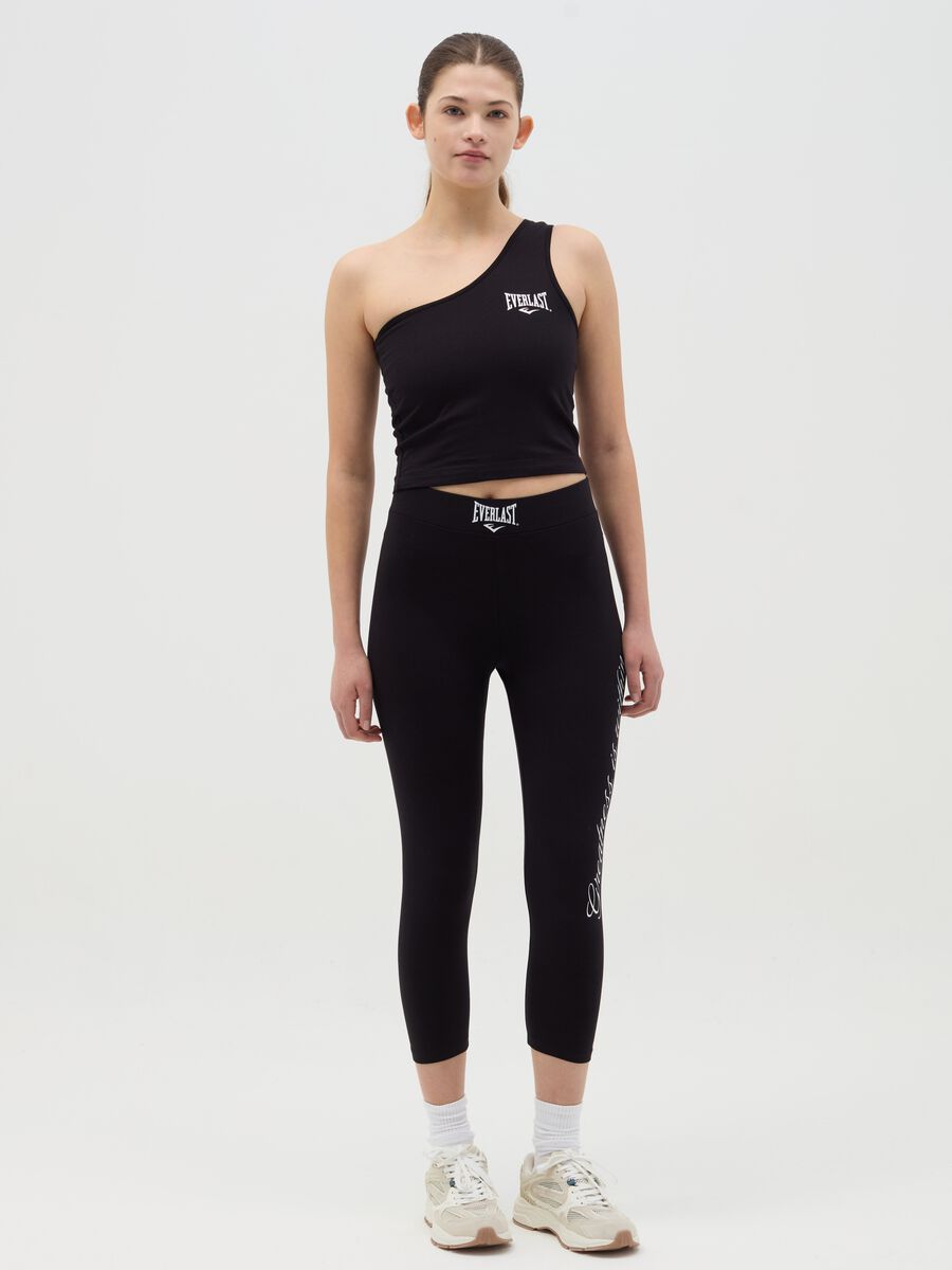 Single-shoulder top with logo embroidery_1