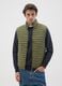 Green blended regular fit gilet_1