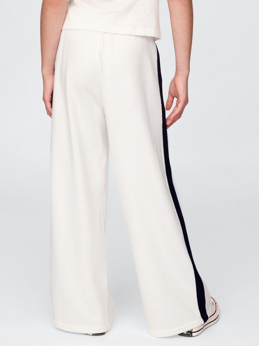 White wide-leg trousers GAP Kids_2