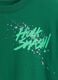 Green cotton t-shirt with print_2