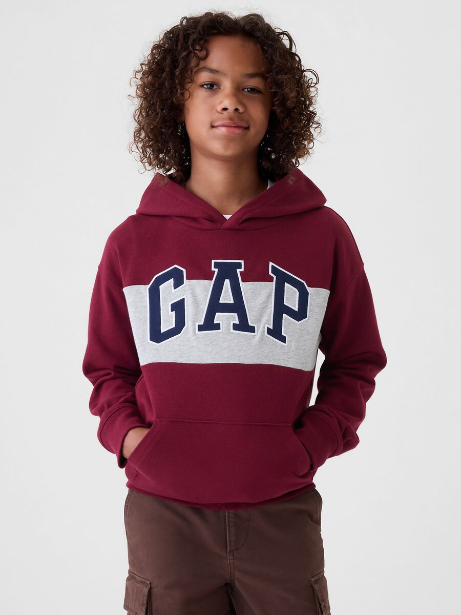 Colourblock sweatshirt with logo embroidery_0