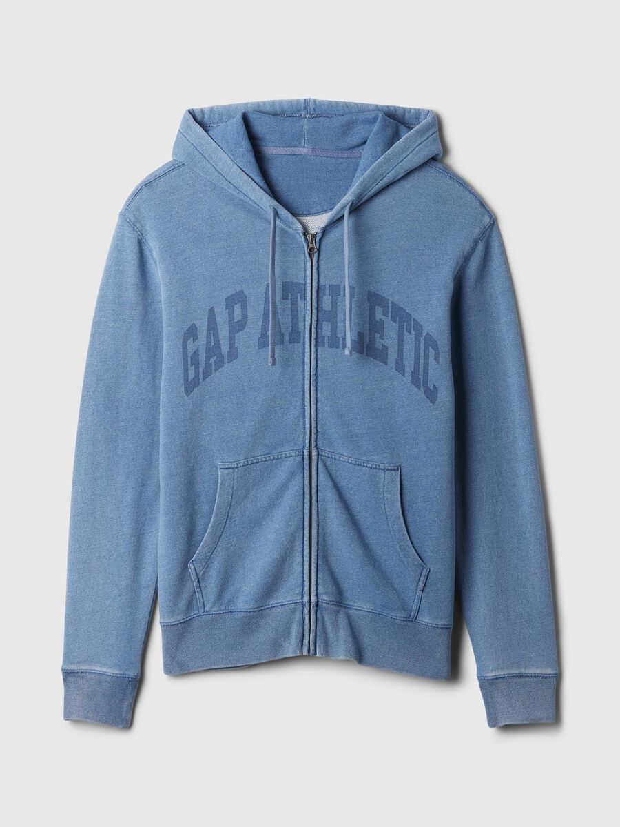 Full-zip sweatshirt with Athletics logo print_2