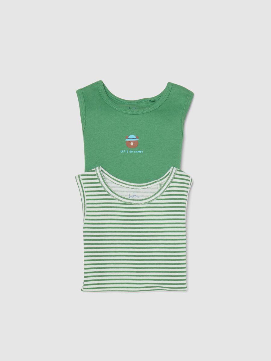 Sleeveless multicolour cotton baby bodysuit twin-pack_2