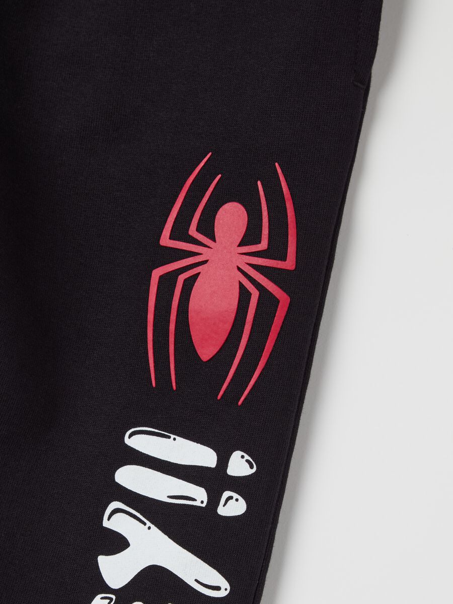 Joggers with drawstring and "Go Spidey!!" print_3