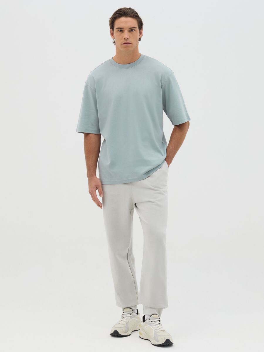 Blue boxy fit t-shirt in pure cotton_1