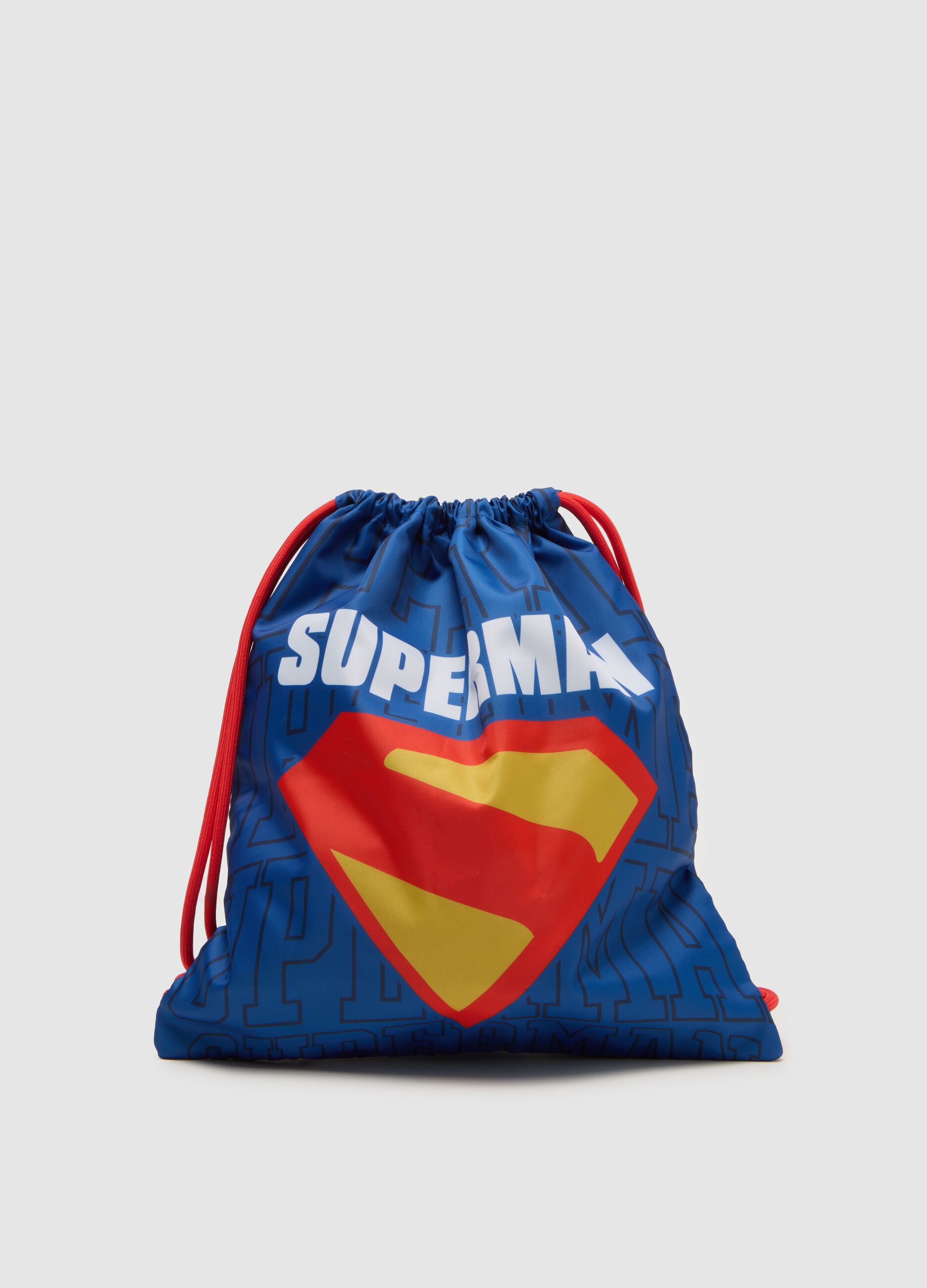 Multicolour children's drawstring bag with Superman logo