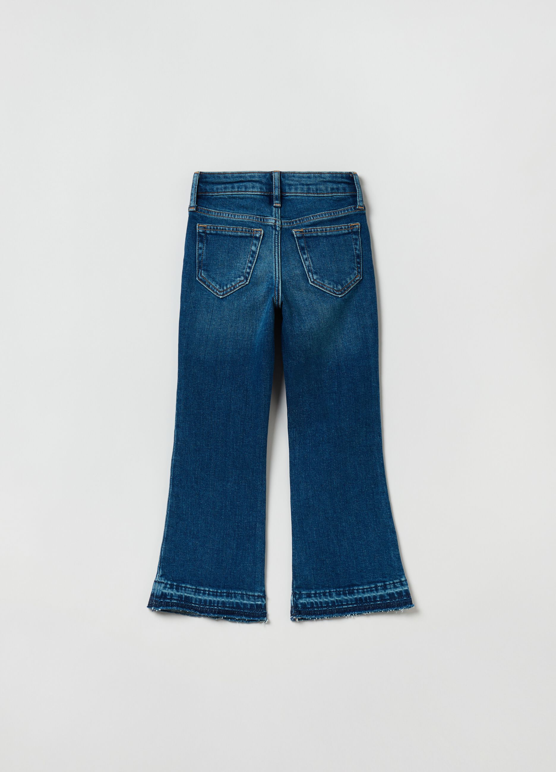 Flare-fit high-rise jeans