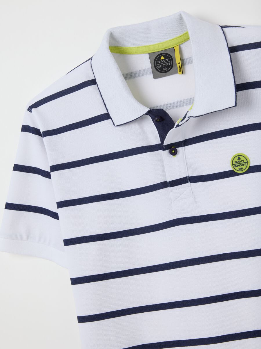 Men's Polo Shirt in Pure Multicolour Cotton_5