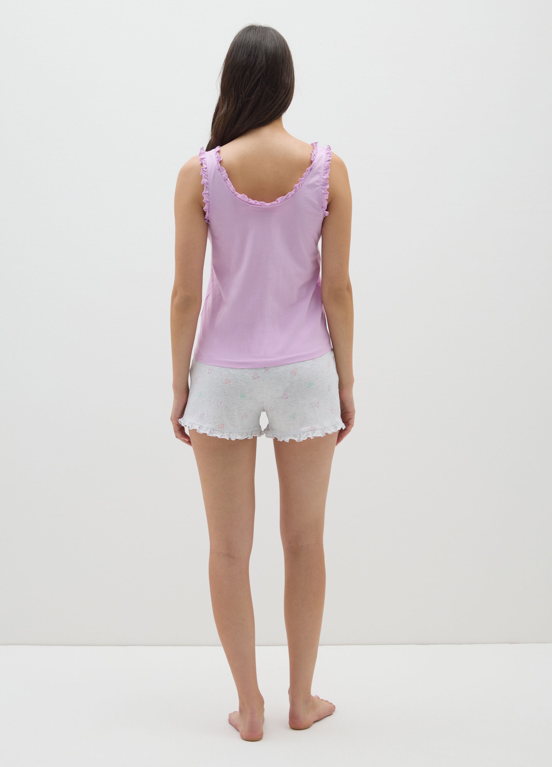 Women's pyjama in pure cotton multicolour regular fit