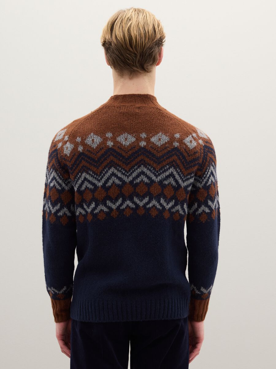 Multicolour regular fit jumper with jacquard pattern_3