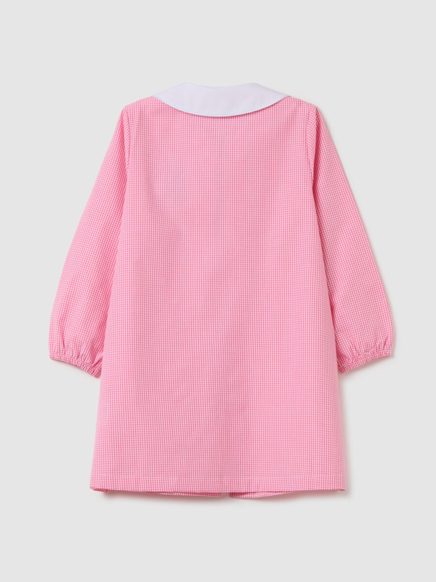 Multicolour cotton blend school apron for girls with Minnie_1
