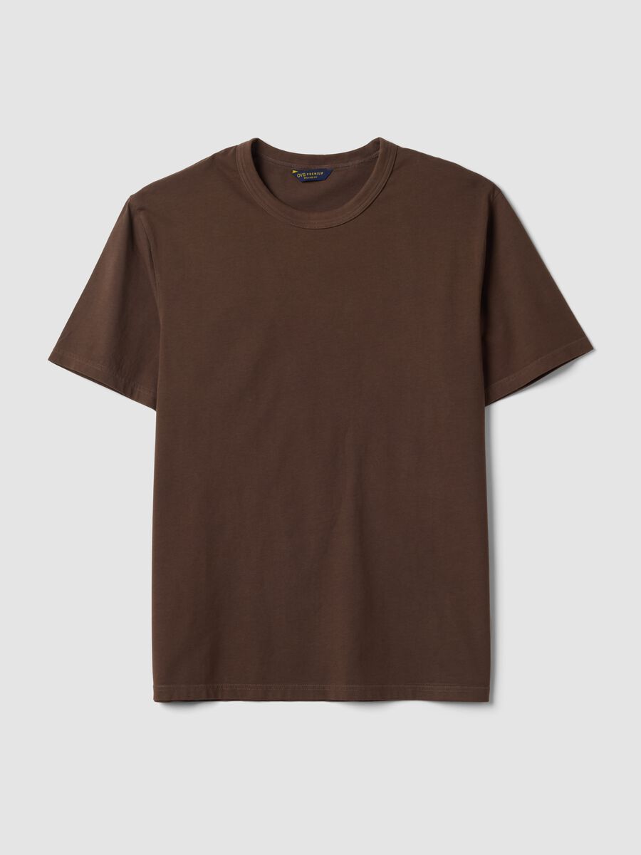 Brown pure cotton relaxed-fit T-shirt_4