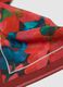 Multicoloured pure cotton scarf with floral design_2