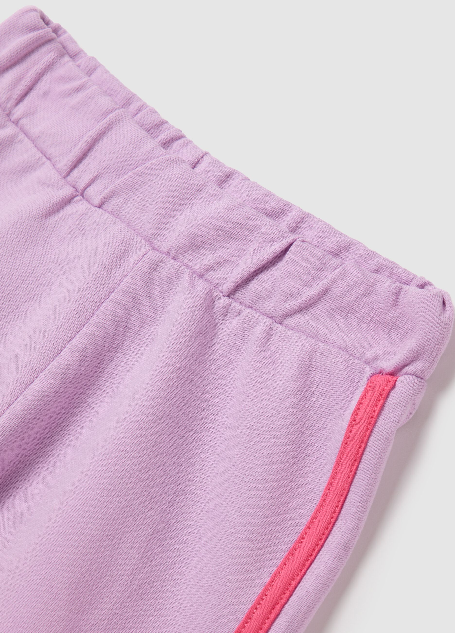 Shorts da bambina in puro cotone multicolor regular fit con vita elasticizzata