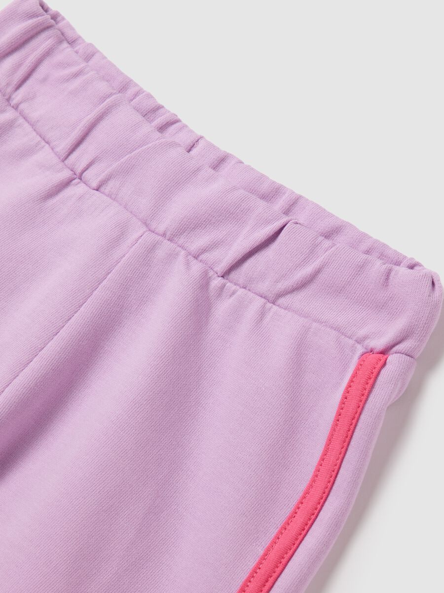 Girls' multicolour pure cotton shorts regular fit with elasticated waist_3