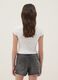 Girls' slim fit white stretch cotton t-shirt with slogan_1