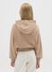 Girls' beige cropped sweatshirt in pure cotton regular fit_1