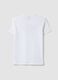 White pure cotton T-shirt with front print_2