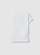 Girls' slim fit white stretch cotton t-shirt with slogan_4